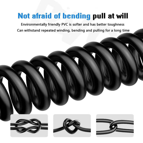 Heavy Duty 100 Ft Ev Charger Extension Cable With Ridiculous Flex Tpe Jacket And Heat Resistant Copper Wire For Super Smooth Level 1 And 2 Plug Charge Stations In All Types Of Weather Out There, showing flexible PVC material.