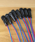 Green LED Indicator Pilot Light Kit For Panels 110VAC 8mm Mounting Hole Flame Retardant Plastic Shell 8 Pieces black panel lights with red blue wires