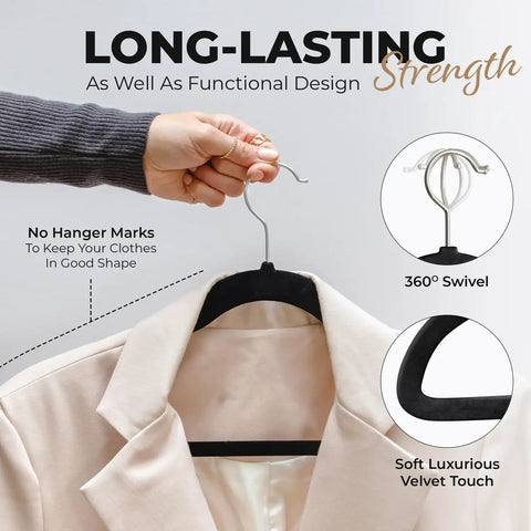 Super Dope Velvet Hangers 100 Pack Slick Space Saving Wardrobe Organizer For Shirts Pants Dresses Suits With Non Slip Grooved Hook Heavy Duty Coat Rack Keeps Your Fit Game Strong All Year Round