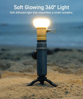 Go-To Rugged Outdoor Camping LED Lantern With Mini Tripod Dimmable USB Powered Soft Light on beach