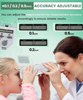 Optician using Pro Grade Digital PD Meter For Pupillary Distance 45 To 82mm Handheld Pupilometer With Precision Sensor on child