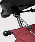 Metal frame and canopy detail of All In One Portable Folding Hammock With Metal Frame And Retractable Canopy Ideal For Camping Patio Or Backyard