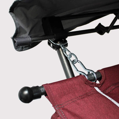 Metal frame and canopy detail of All In One Portable Folding Hammock With Metal Frame And Retractable Canopy Ideal For Camping Patio Or Backyard