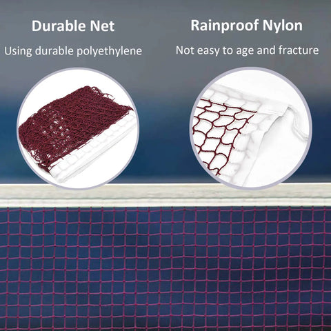 Replacement Badminton Net For Indoor And Outdoor Play 20 Feet By 2.5 Feet Durable Weather Resistant Mesh close-up view