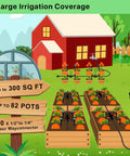 Ultimate 250 Ft Drip Irrigation Kit With 50 Ft Half Inch Main Tube And 200 Ft Quarter Inch Tubing Quick Connect System setup