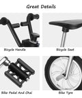 Detailed view of 12 Pack Mini Finger BMX Bikes showing handle, seat, pedal, and tire from Reconfigurable Tiny Bicycle Toys.