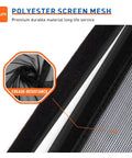 Close-up of polyester mesh for Magnetic Screen Door For 32 x 80 Inch Doors Actual Screen Size 34 x 81 Inch Heavy Duty Side Opening Mesh Curtain With Strong Magnets Easy Setup Air Circulation Wider View Black