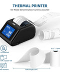 Thermal Receipt Printer For N70 Money Counter 58mm Paper RJ11 Connection External Display Ready Fast Easy Printing For Mixed Denomination Cash Compatible With 58mm Thermal Paper And Simple Setup