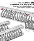 Two Pack 10 Loop Wire Rope Isolators For Industrial Machinery, 304 Stainless Steel Construction, Heavy Duty Vibration Dampers For Equipment, Durable Anti Vibration Mounts To Reduce Noise, Wear, And Resonance, 11.2x2.8x2.3 cm
