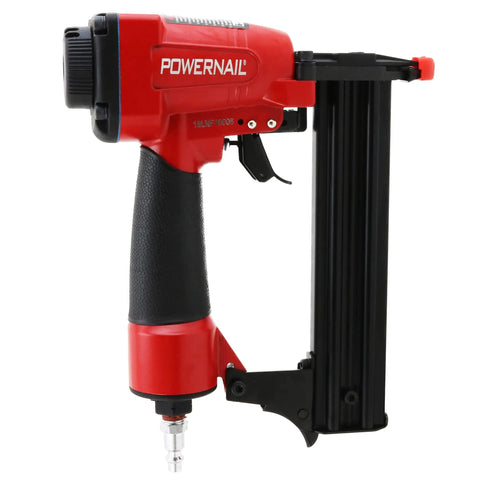 18 Gauge Straight Strip Brad Nailer That Works Like A True Straight Shooter For Fast Finish Carpentry, side view with trigger and grip.