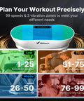 Vibration Plate Exercise Machine With LED Touchscreen, Bluetooth And Pull Cord for varied speed workouts and full body fitness.