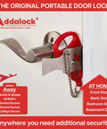Portable Door Lock For Travel And Home Security Must Have Easy Install Inward Swing Lock For Hotels, Apartments, Dorms
