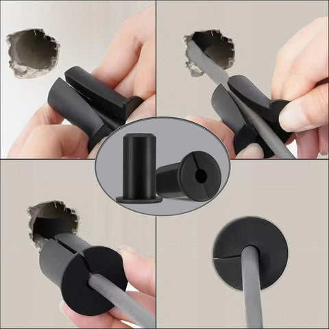 Six Pack Starlink Cable Wall Grommets Rock Solid 3/4 Inch Silicone Bushing Kit for installing ethernet cables in wall holes.