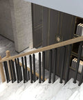 Tough As Nails Black Metal Stair Railing Spindles Crafted From Premium Wrought Iron Balusters for indoor stair setup.