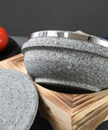 Dolsot Style Granite Stone Bowl With Lid 14 Cm Retains Heat For Bibimbap Soups Stews Hot Pot And Rice Great For Restaurants Or Home Use