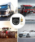 Universal oil pressure gauge kit with 0-100 PSI dial and sensor for cars, trucks, and tractors, suitable for quick engine oil checks.