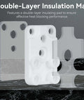 Double-layer insulation mat for Ceramic Zirconia Hotend Upgrade Kit, featuring heat blocking performance on marble background.