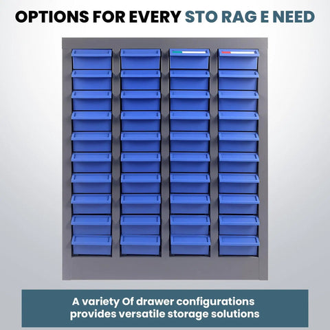 Heavy Duty 40 Drawer Parts Cabinet With ABS Drawers And Metal Frame, Nut And Bolt Organizer for garage and workshop