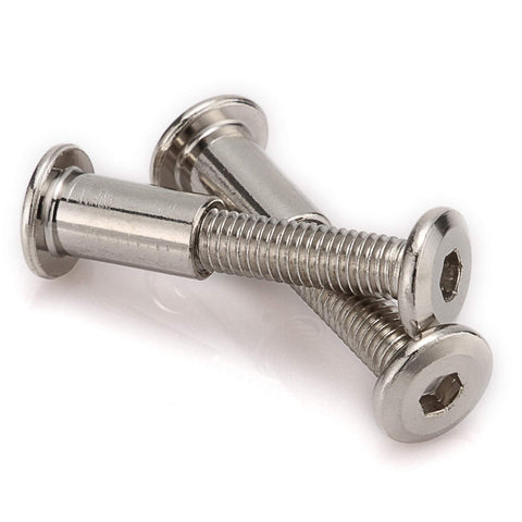 20 Pieces M6 Furniture Joint Connector Bolts And Cap Nut Kit For Cot Beds And Cribs With Hex Drive Socket Cap Screws 30mm Length