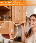 192 Pack Ultra Clear Silicone Cabinet Door Bumpers With Premium Self Adhesive Backing For Easy Peel And Stick Setup On Kitchen Drawers Soft Close Protectors That Silence The Clacks And Keep Every Drawer Sliding Smooth As Silk in kitchen cabinet setup.