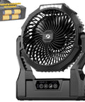 Battery Operated Fan For Camping And Outdoor Adventures 2 In 1 D Cell Battery And USB Powered Portable Fan, 4 speeds, black