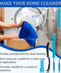 Universal Dryer Vent Cleaning Kit Attachment For Vacuum Hoses With Lint Brush, showing kit components and usage near dryer