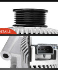 Close-up details of Alternator For Ford Ranger 2001-2005 V6 4.0L And Mazda B4000 2001-2007 V6 4.0L Replacement 95 Amp 12V