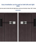 Heavy Duty Surface Mounted Automatic Door Closer for Indoor and Outdoor White Doors easy install on dark wood doors.