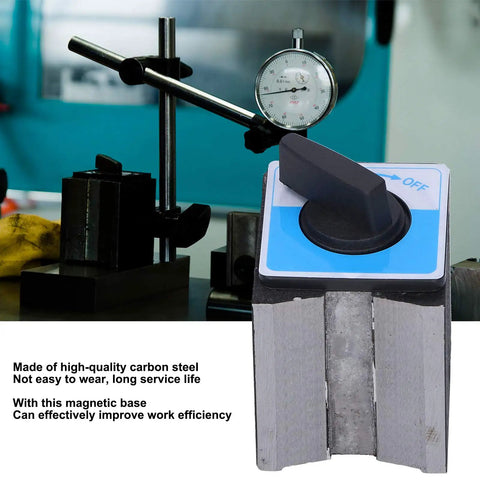 Heavy Duty Magnetic Base Kit With Switch Type 60Kg Pull, includes high hardness indicator holder, carbon steel, for welding setup