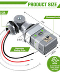 Outdoor Lights Photocell Sensor 120V 50 60 Hz IP54 Waterproof Swivel Mount Dusk To Dawn Photoelectric Switch product dimensions