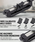 Sharpener Angle Guide Kit with Creative Sharpening Tool for Home and Outdoor Use Durable CNC Machined Plastic, angle guides visible
