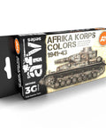 3G Afrika Korps Acrylic Paint Set With Six Colors For German North Africa Vehicles Ideal For Miniature War Gaming And Scale Modeling
