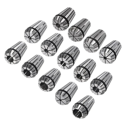 ER20 Spring Collet Set Fourteen Sizes with 0.008mm Clamping Precision 65Mn Steel