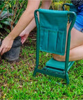Garden Kneeler Seat With Handles And Tool Bags Folding Work Bench Multi Purpose Pad Chair For Gardening Converts To Comfortable Kneeling Stool Or Chair Includes Tool Bags Ideal Gift used in a garden