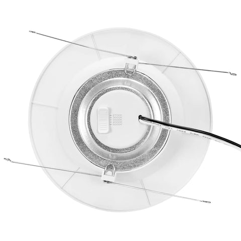 5 Inch And 6 Inch Retrofit LED PIR Motion Sensor Downlight, Super Bright 1300 Lumens, 14W, 5 CCT Color Temperatures, Indoor Outdoor Use, Motion Auto On For 30 Seconds After Detection, High CRI 80, Energy Efficient Lighting, rear view with springs