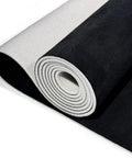 Babnecl suede auto headliner fabric roll with foam backing, black outer, gray foam, 98in x 58in, tube packaging