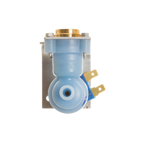 Replacement Water Inlet Valve For Dishwashers, Genuine OEM WD15X10003 Part, front view with brass connector