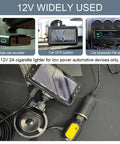 Solid AC To DC Converter 100 To 240V To 12V Car Cigarette Lighter Socket Adapter with devices like GPS and radio.