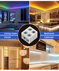 Forty Pack 2 Pin 8mm LED Strip Connectors Solderless Screw Terminal Wire To Strip Connector used in diverse lighting setups