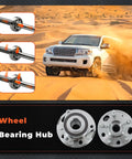 Two Pack Front Wheel Hub Bearings Replacement For Chevy Equinox Malibu GMC Terrain 2010 To 2017 Part 513288 Fits Buick LaCrosse 2010 To 2016 Buick Regal 2011 To 2017 Cadillac CTS 2014 To 2016 displayed with car and desert background