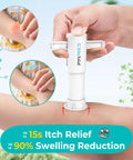 Bug Bite Suction Tool For Quick Relief From Mosquito Bites, Bee Stings, Wasps And Other Insects, Handy Camping And Hiking Insect Bite Relief Device With Easy Suction, white plastic