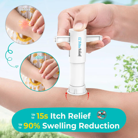 Bug Bite Suction Tool For Quick Relief From Mosquito Bites, Bee Stings, Wasps And Other Insects, Handy Camping And Hiking Insect Bite Relief Device With Easy Suction, white plastic