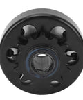 Built Tough Heavy Duty Centrifugal Clutch With One Inch Bore And Thirteen Teeth For Mini Bikes Go Karts And Small Gas Engines Grabs Hard At Two Thousand Three Hundred RPM For Rock Solid Power Transfer And Zero Slip Action Every Time You Ride. Black centrifugal clutch with 13 teeth and one-inch bore.