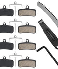 Four Piston Disc Brake Pads Set With Included Installation Tools For Shimano MT420 MT520 M6120 M7120 M8020 M8120 And Tektro TRP