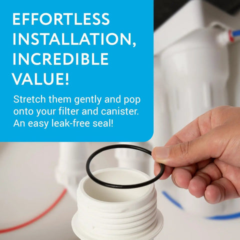 Water Filter O-Rings Replacement Gaskets Six Pack For Whole Home Systems Tight Seal To Stop Leaks Quick Easy Install Durable Rubber O-Rings 3.56 Inch Size Compatible With Most Filtration Setups