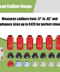 Headspace Gauge Comparator Kit With Fourteen Inserts And Six Bushings Pro Grade Reloading Tool In Tin Box displayed with components.