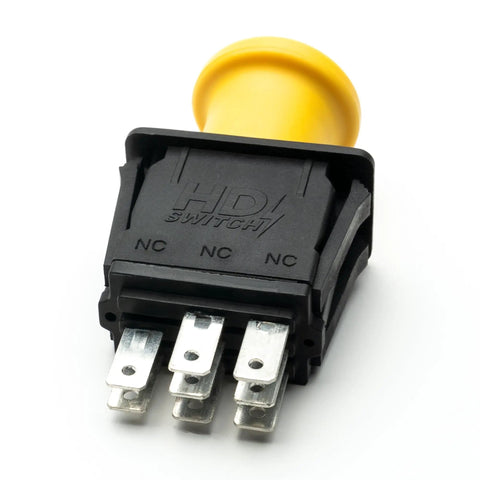 20 Amp Upgrade Blade PTO Clutch Switch For Lawn Mowers, Replaces Scag 483957 481687, Yellow, Electric PTO Clutch, Durable 100,000-Cycle Rating, Fits Models 461715 461660 461661 462166 461772 462339 484276 461826 461662