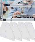 4 Pack T Shape Joining Plate for Aluminum Extrusion Frames, 5 Hole Heavy Duty Corner Bracket for 2020 3030 4040 Profiles in use