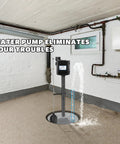 Heavy Duty Thermoplastic Pedestal Sump Pump 1/3 Horsepower 45 Gpm With Automatic Float Switch, installed in basement