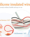Soft Silicone Electrician Test Leads Kit Pro Grade Heavy Duty Built Tough CAT III 1000V CAT IV 600V showing silicone insulated wires